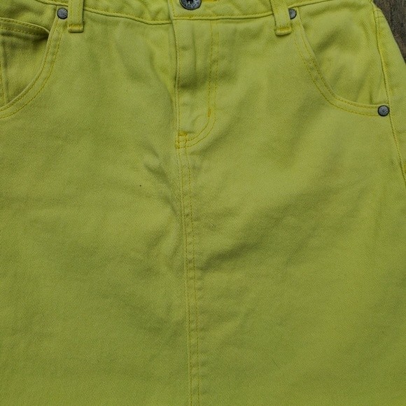 MOUSSY Yellow Denim Mini Skirt - Picture 2 of 11